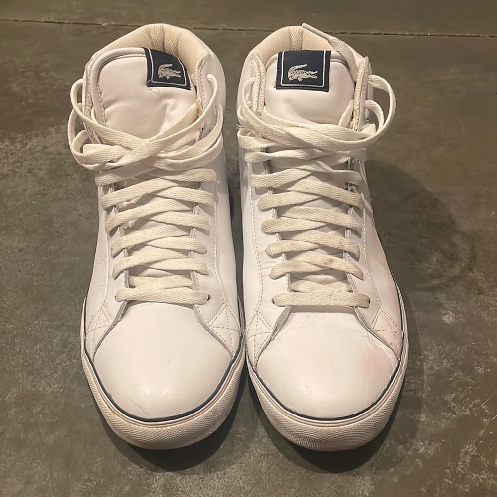 Lacoste White High-Top Athletic Sneakers